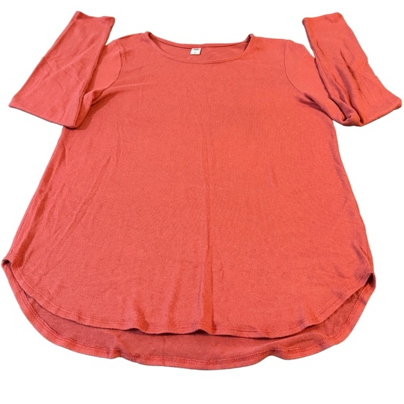 Women’s Old Navy Long Sleeves Crew Neck Sweater Bright Orange Shade NWOT - Picture 4 of 16